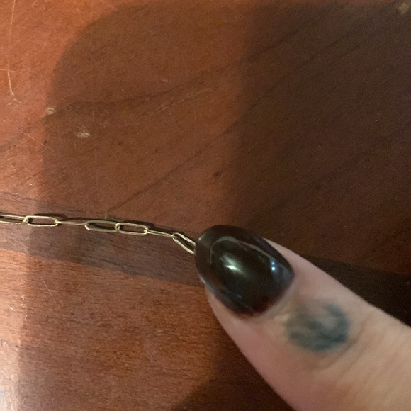 14k Gold Paperclip Chain Bracelet - Picture 6 of 6